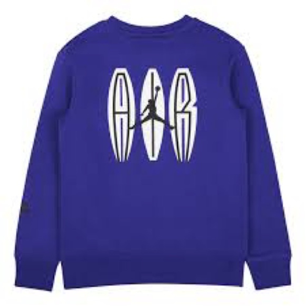 Jordan air jumpman Flight MVP HBR Crew neck sweatshirt in purple boys 10-12 med